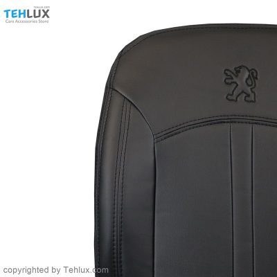 روکش صندلی چرم مشکی دوخت مشکی مناسب پژو 206 کد A101