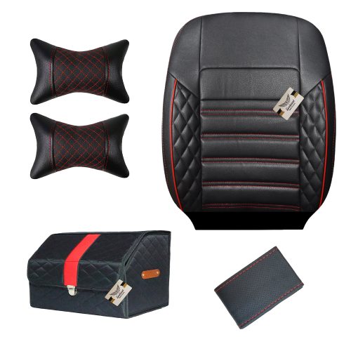 روکش صندلی خودرو سوشیانت مدل سورنا مناسب برای پژو 207 به همراه پشت گردنی و جعبه و دور فرمان