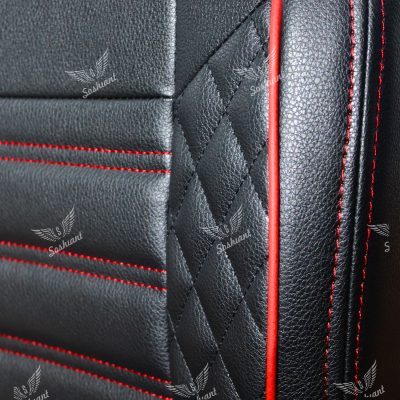 روکش صندلی خودرو سوشیانت مدل سورنا مناسب برای پژو 206 به همراه پشت گردنی و جعبه و دور فرمان